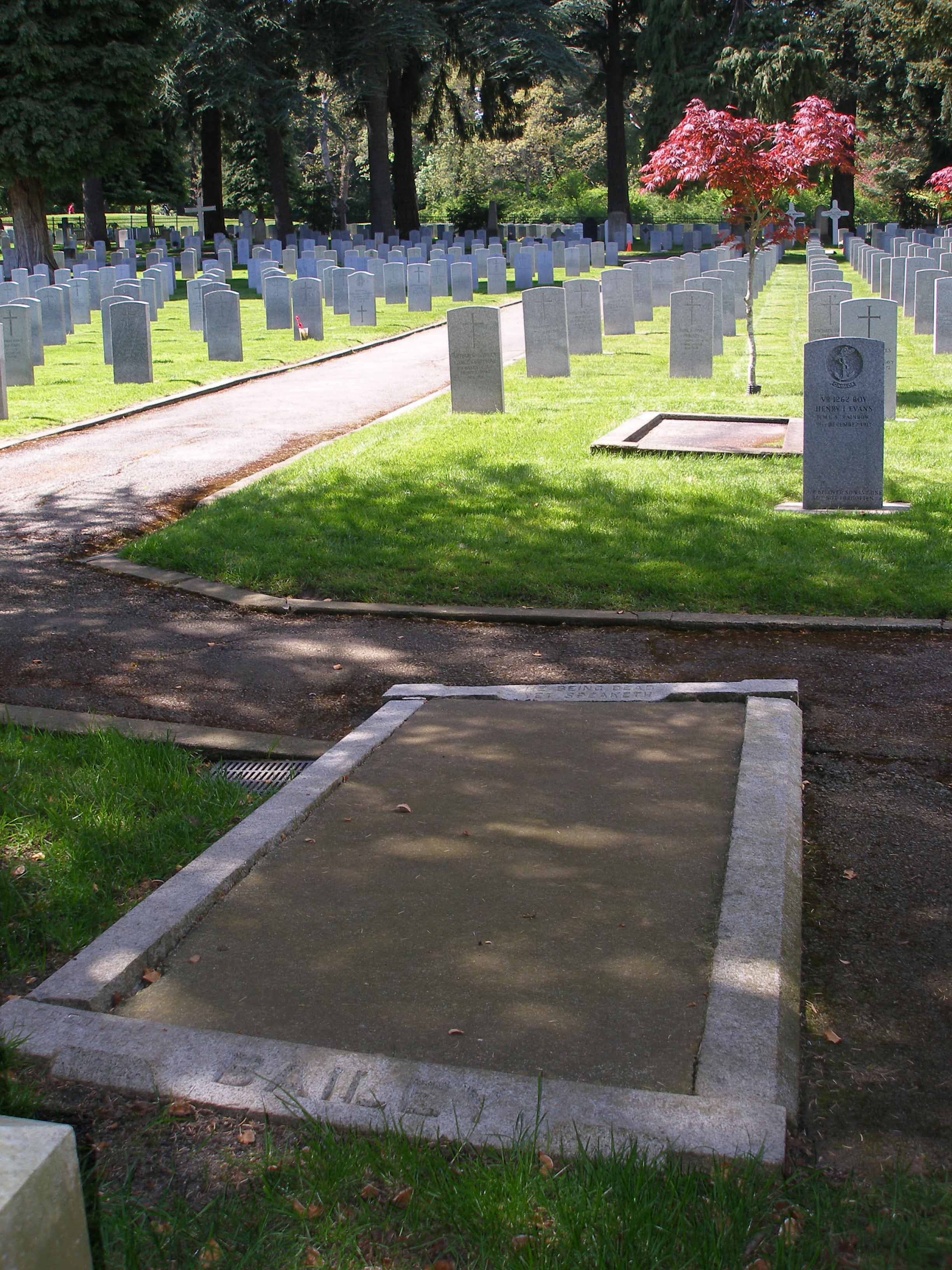 Frederick James Bailey tomb, Naval and Veterans Cemetery, Esquimalt